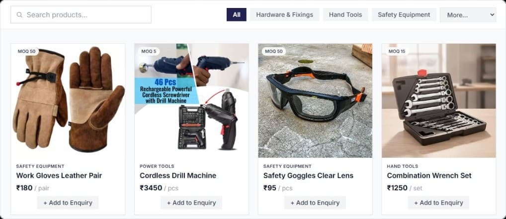 Instant Catalog dashboard interface
