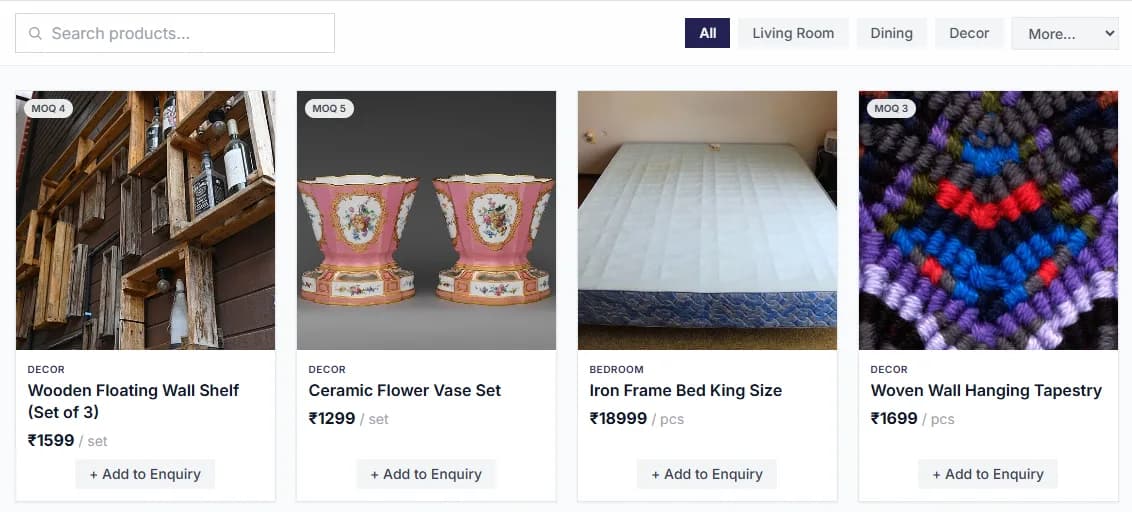 Instant Catalog dashboard interface